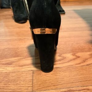 Michael Kors black suede booties